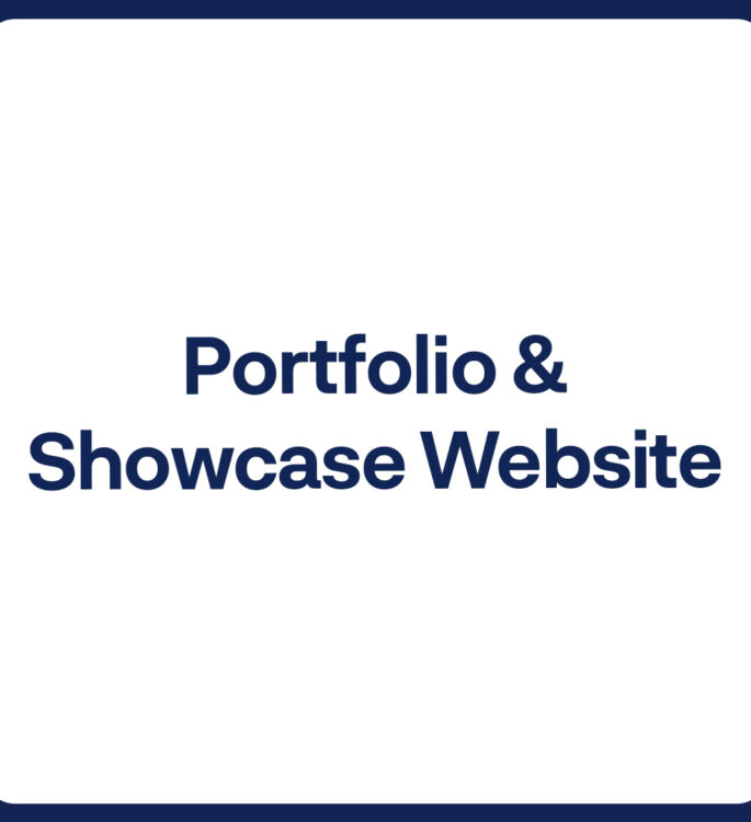 Portfolio & Showcase Website
